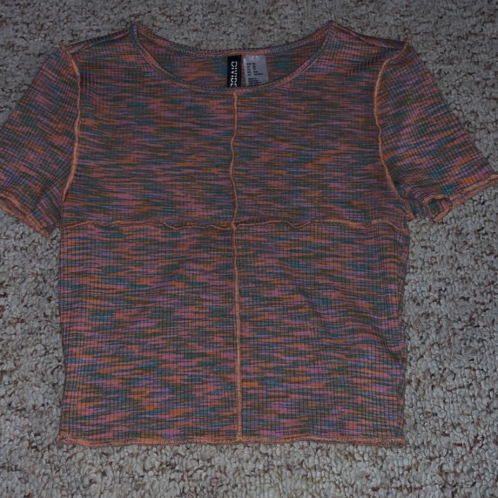 Color crop Top